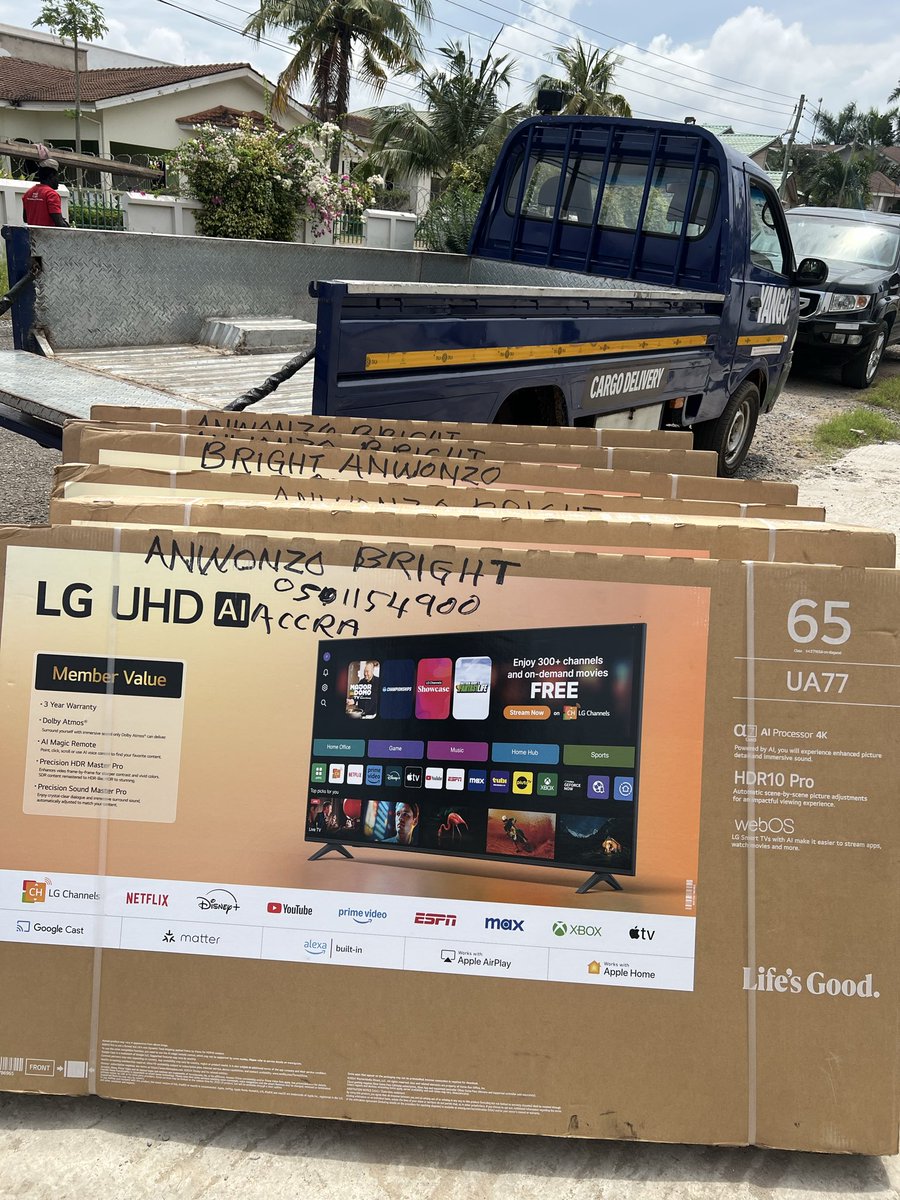 LG 65 inches, UHD 4K smart 

Price : Ghc11K

Only 6 in stock! 

13-15K on the market ! 

Kindly Rt 🙏🏾