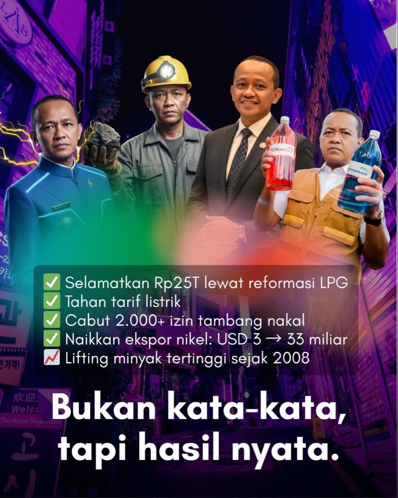 NewsMedanId's tweet photo. Reformasi LPG, cabut izin tambang nakal, hingga ekspor nikel melonjak. Semua bukti kerja nyata ESDM di bawah Bahlil Lahaladia.

#berita #esdm #esdmfu #menteriesdm #bahlillahladia https://t.co/n6k3rxuUxa
