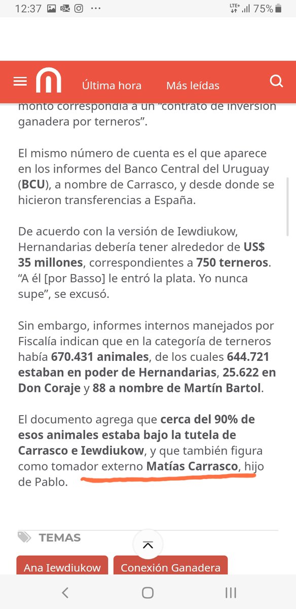 MGAP exonera de impuestos a Matias Carrasco (hijo de P. C.) para un emprendimiento, cuando era tomador de ganado en la estafa de Conexión Ganadera ???? montevideo.com.uy/Noticias/Conex…