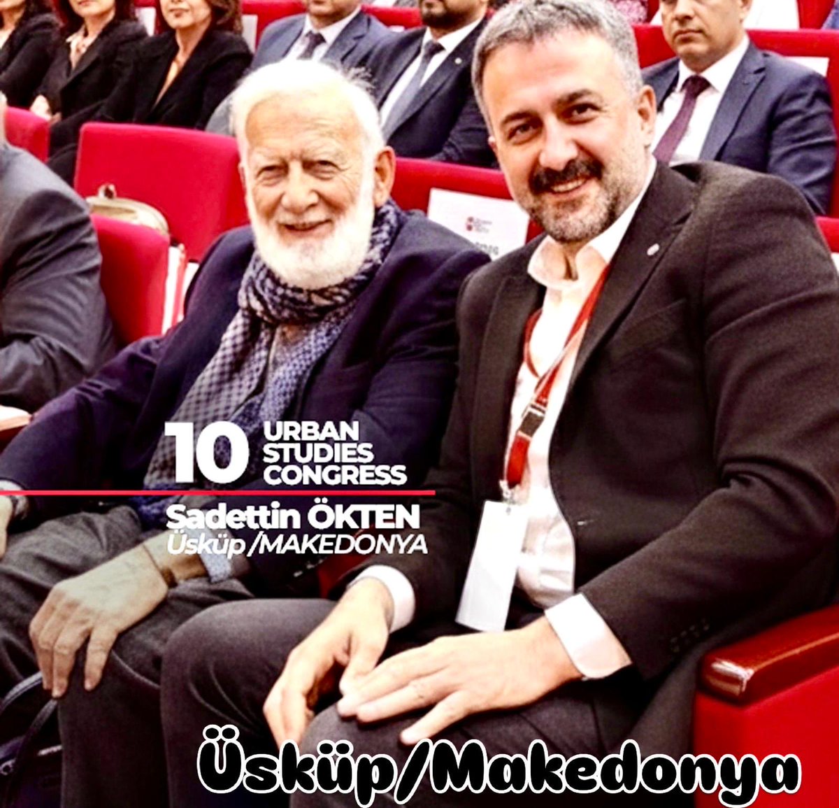 #UluslararasıKentAraştırmalarıKongresi #Üsküp #Makedonya 

Üsküp’te, medeniyetimizin sesi Sadettin Ökten Hocamızla aynı kürsüde olmanın büyük onurunu yaşadık. 

Kıymetli hocamız, “şehirleri gönül mimarisiyle okuyan” bir bilgedir. İnsanın şehre, şehrin de insana borcunu