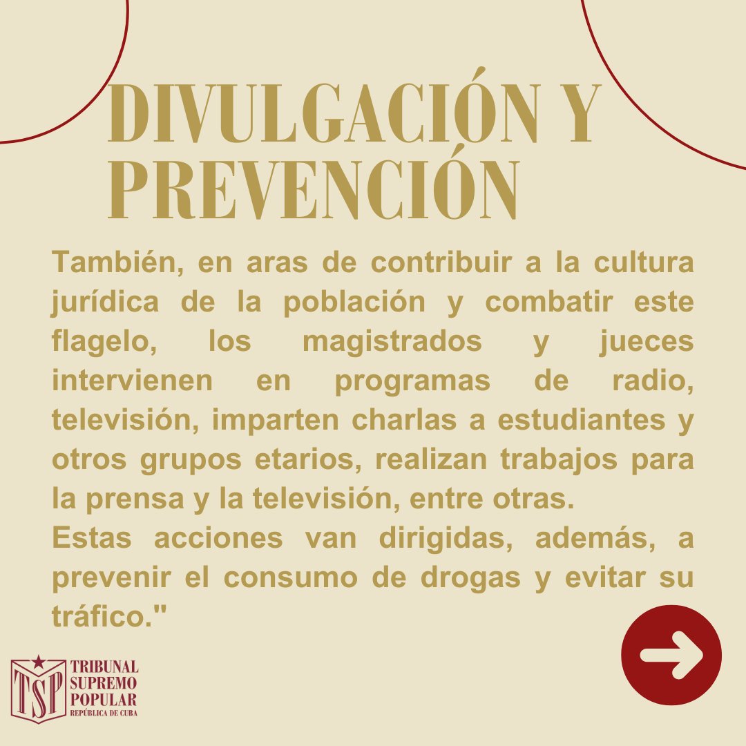 ¿Sabías que en Cuba los jueces están especializados en delitos de drogas desde hace más de 20 años?
✅ Especialización por provincia
✅ Capacitación continua
✅ Enfoque preventivo en medios y comunidades

Justicia que no solo juzga, sino que también educa.