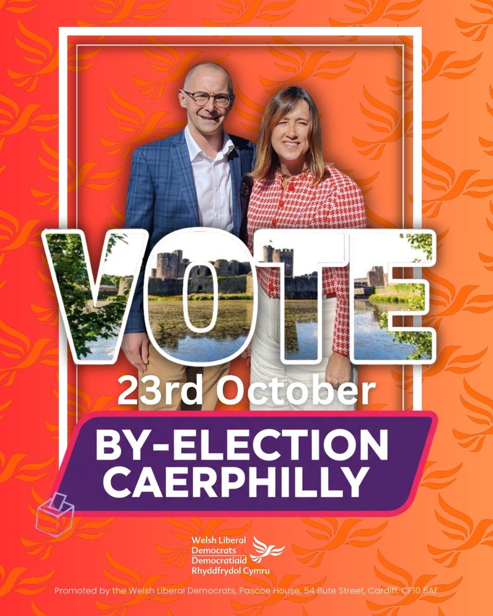 WelshLibDems's tweet image. Tomorrow is the Caerphilly by-election. Steve Aicheler has shown he’s a strong voice who listens and someone who can deliver real change for Caerphilly. If you want care, compassion, and a better future for our community, make the wise choice tomorrow: Vote Welsh Liberal Democrat