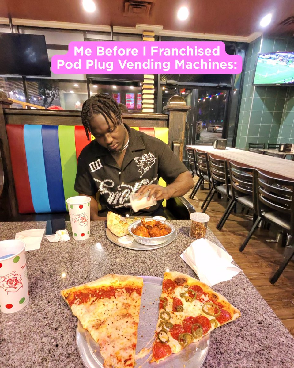 podplugvending's tweet photo. Before franchising Pod Plug ➡️ Wings and worries.
After franchising Pod Plug ➡️ Wings, wins, and weekends that pay https://t.co/GSpln58iO5