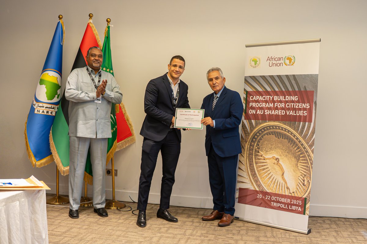 During the Certificate Distribution Ceremony 👏🔝, on behalf of <a href="/Bankole_Adeoye/">Amb. Bankole Adeoye</a>, <a href="/AmbSalahHammad/">Amb. Salah Hammad</a>  together with H.E. Ahmed Al-Tajoury, Executive Sec of NARC presented certificates to all participants in recognition of their dedication and active engagement throughout the program