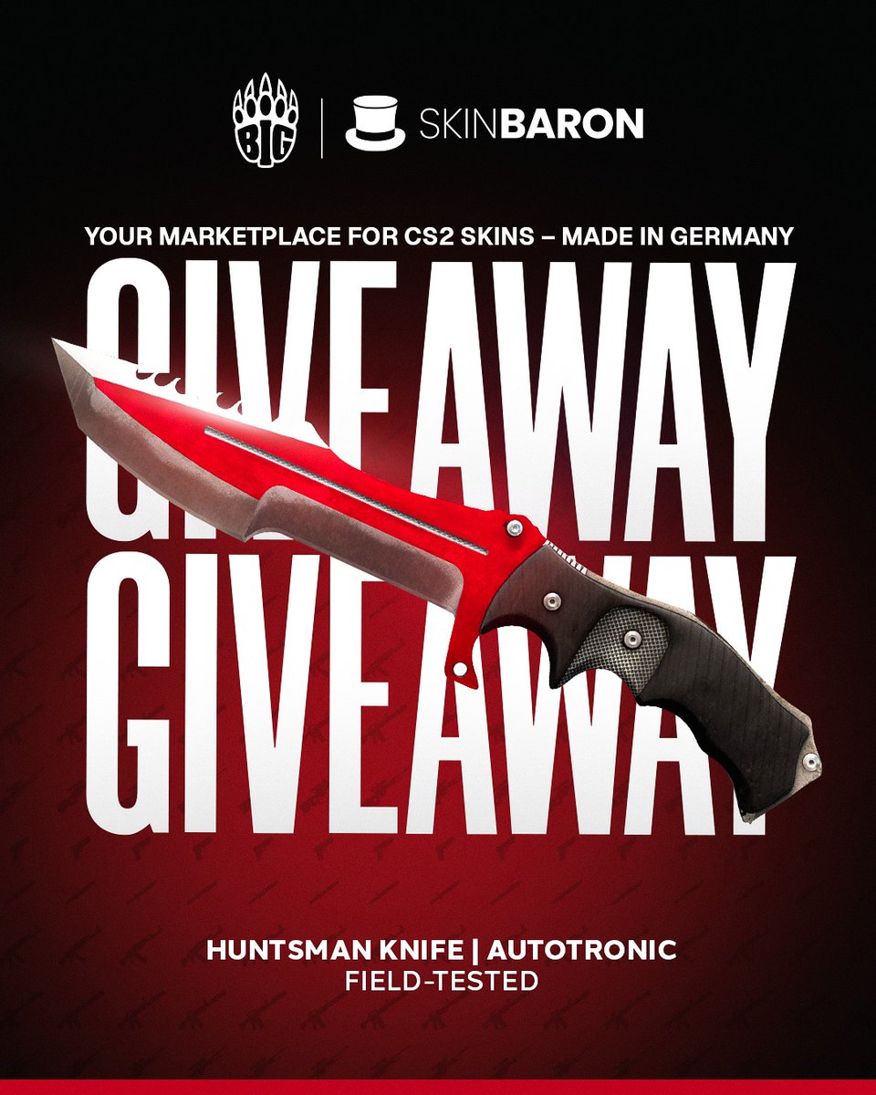 Celebrate Qualifying for our first Event with me and win a knife 🎉

To participate just:
➡️ Follow <a href="/gr1ks24/">gr1ks</a> and <a href="/SkinBaronEN/">SkinBaron.com</a>
➡️ Like &amp; Retweet 
➡️ Tag 2 friends

Good luck!