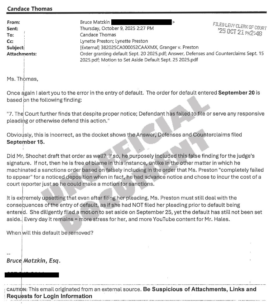 shizzywhiznut's tweet photo. Hey @TheFlaBar, @CTBar , @MassBar—time to team up and probe this attorney's conduct ASAP! What say you? Is this the kind of "naughty" behavior that demands immediate action? Is Ex parte communications Ethical?
#LegalEthics #BarInvestigation #AttorneyMisconduct #JusticeSystem https://t.co/7Rc1qS3MJB