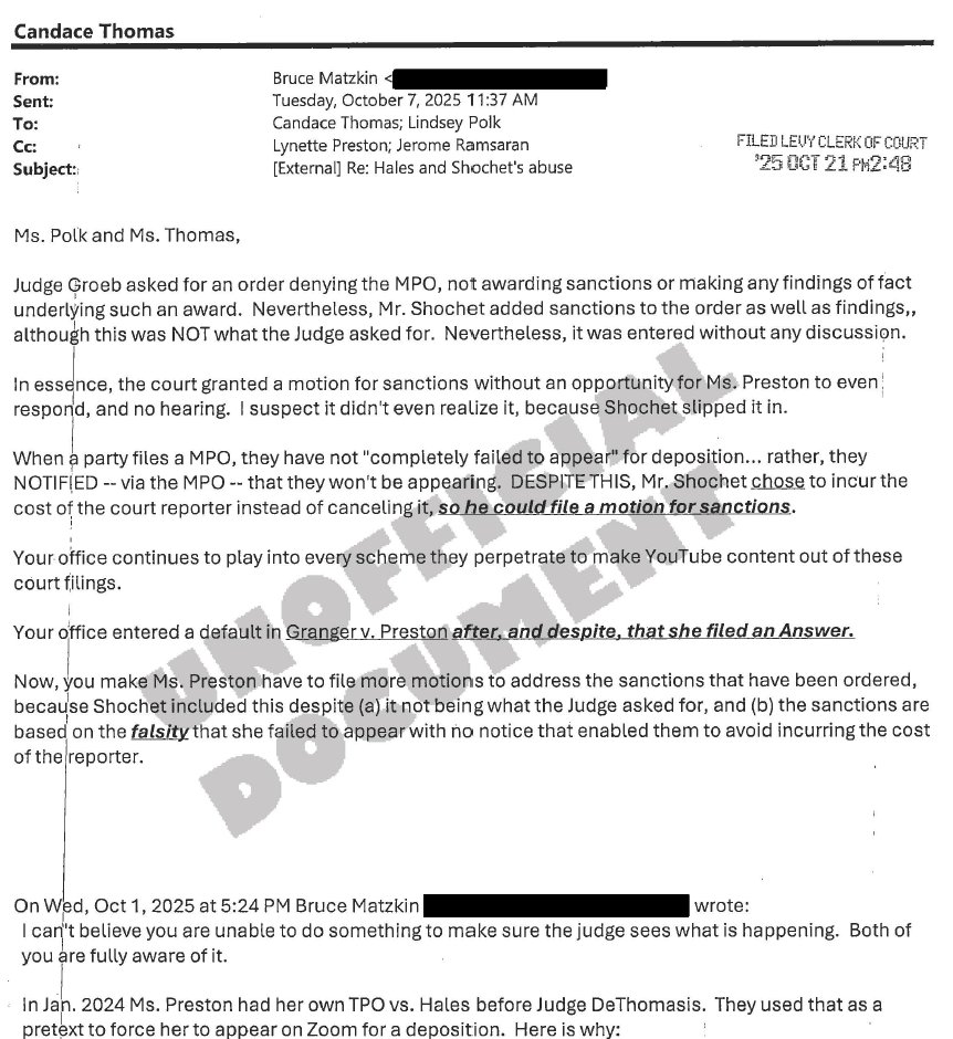 shizzywhiznut's tweet photo. Hey @TheFlaBar, @CTBar , @MassBar—time to team up and probe this attorney's conduct ASAP! What say you? Is this the kind of "naughty" behavior that demands immediate action? Is Ex parte communications Ethical?
#LegalEthics #BarInvestigation #AttorneyMisconduct #JusticeSystem https://t.co/7Rc1qS3MJB
