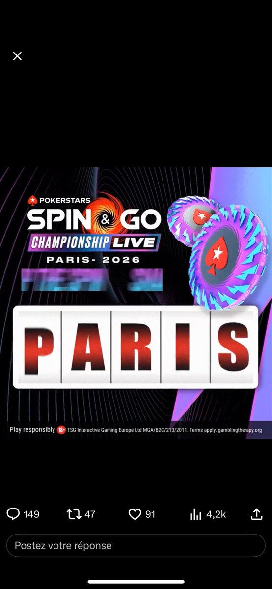 BluffSr's tweet photo. @PokerStars id Fullclock #SAGCLParis https://t.co/lJtX1VlKHq