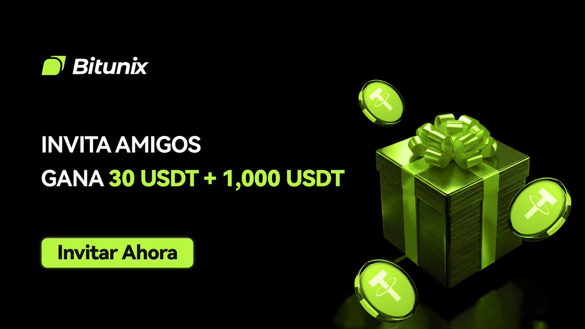 BitunixES's tweet image. 🎉 ¡Invita a tus amigos y gana hasta 500 USDT! 🎉
Invita a tus amigos a Bitunix y consigue cajas misteriosas valoradas en hasta 500 USDT cada una. 🎁
Así funciona 👇
-Tarea 1: Tu amigo deposita más de 100 USDT en 7 días + realiza una operación de futuros → Obtienes 20 USDT de…