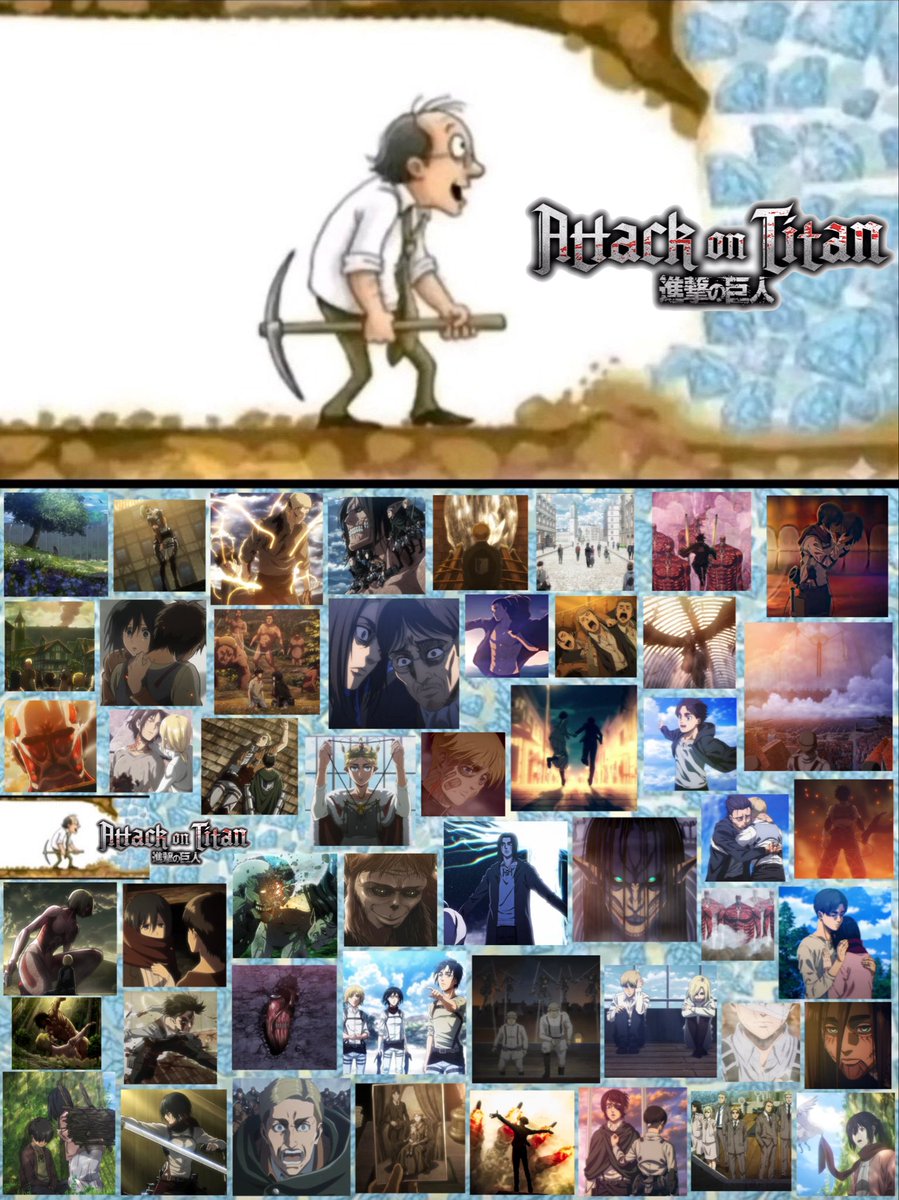 mdemoroha's tweet image. discovering attack on titan feels like this