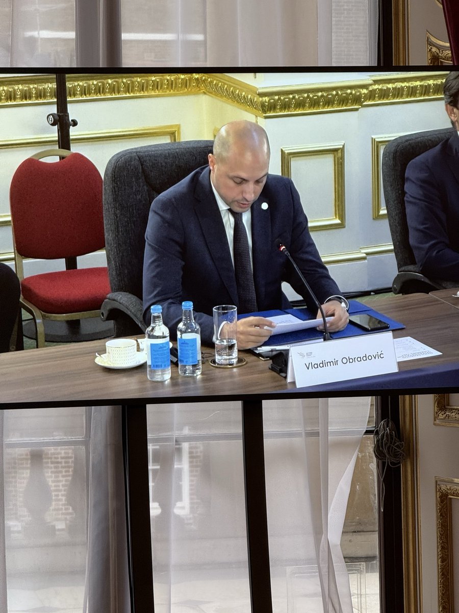 RYCOwb's tweet photo. RYCO Secretary General Vladimir Obradović addressing the Western Balkans Leaders’ Summit in 🇬🇧, bringing youth perspectives to the table before a distinguished group of leaders.

@_Government_UK @FCDOGovUK https://t.co/PNyMoEgBqm