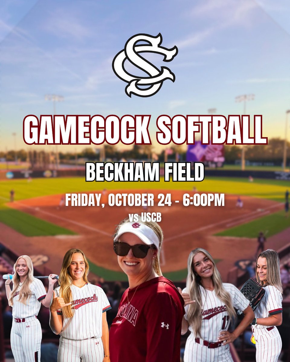CockyHosp's tweet photo. ๐ฅ SODA CITY ๐
Kickoff Homecoming weekend in Columbia by coming out and supporting @GamecockSoftbll this Friday at Beckham Field! ROLL COCKS! ๐ค
#gamecocks #gamecocksoftball #columbiasc #sodacity #keepitcocky #cockyhosp #beatbama #supportwomenssports https://t.co/bAQrMeOTER