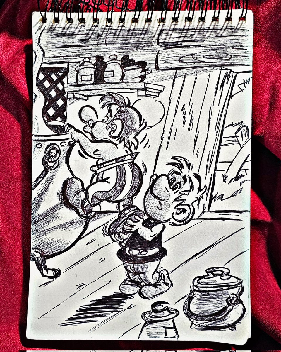 #inktober #inktober2025 #Inktober2025day16 #inktober2025day16Blunder #inktober2025Blunder  #Blunder #Bourde #Asterix #obelix #goscinny #uderzo