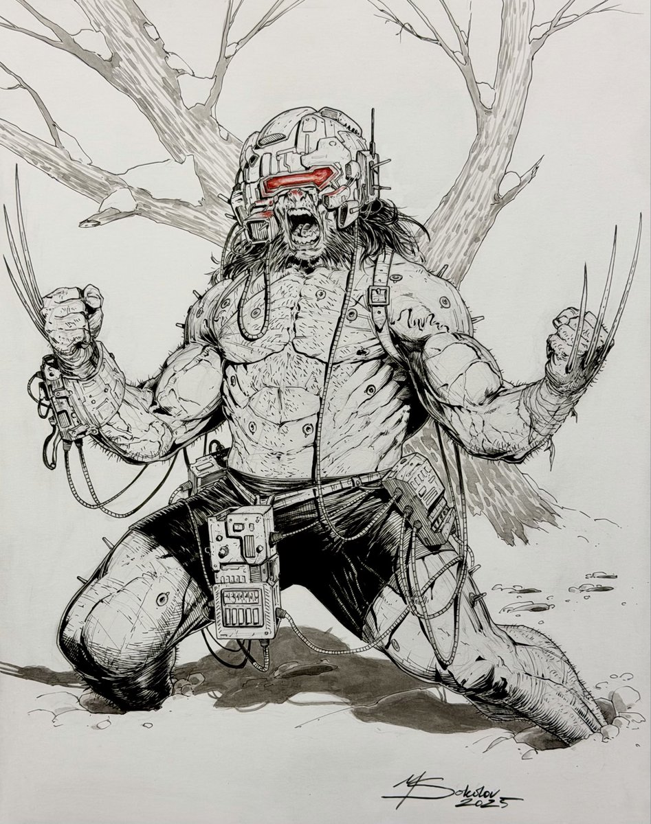 October single character commission number 15
WEAPON X
11x14
Ink, ink wash, watercolor and color pencil
#xmen #Wolverine #weaponX
