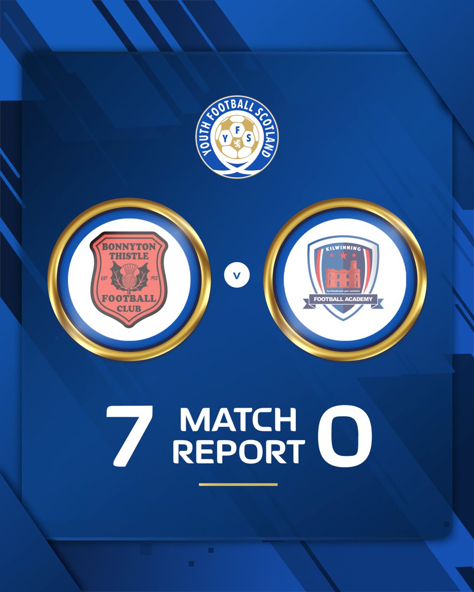 𝗠𝗔𝗧𝗖𝗛 𝗥𝗘𝗣𝗢𝗥𝗧 📝

𝙇𝙖𝙪𝙧𝙖 𝙉𝙞𝙘𝙤𝙡𝙨𝙤𝙣 reports on the U15 NASA Graeme Souness League, in which <a href="/Bonnyton1912/">Bonnyton Thistle FC</a> played fantastically well against <a href="/KilwinningFA/">KilwinningFA</a> Blues.

𝙁𝙪𝙡𝙡 𝙢𝙖𝙩𝙘𝙝-𝙧𝙚𝙥𝙤𝙧𝙩 𝙝𝙚𝙧𝙚 ▶️ yfs.news/bonnytonkfau15…