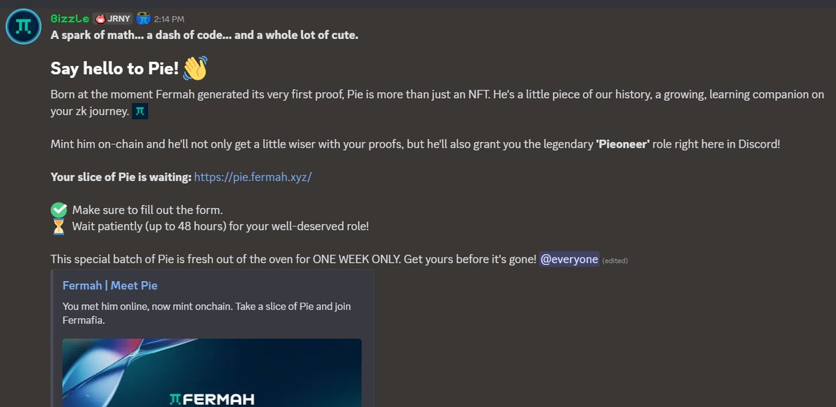 ‌
پروژه‌ی <a href="/fermah_xyz/">Fermah</a> یک nft جدید و رایگان روی شبکه‌ی <a href="/base/">Base</a> برای مینت قرار داده
‌
اگه در این پروژه فعالین، با انجام دادن یکسری تسک سوشال، این nft مینت کنید
‌