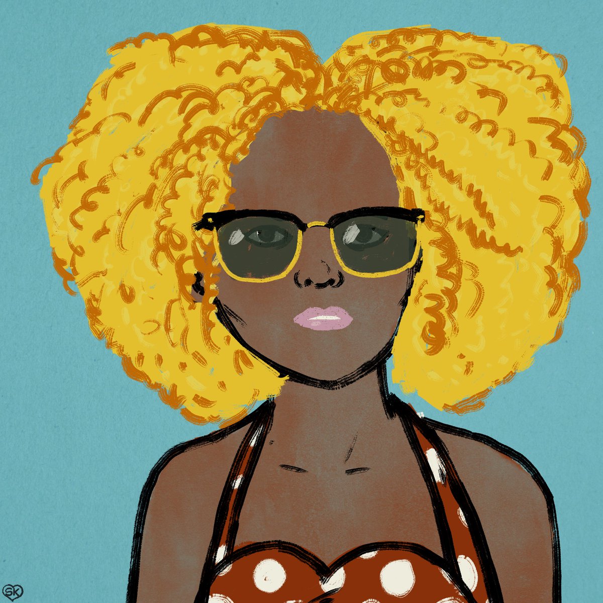 peaudame's tweet photo. I've been gifted this pretty blondie by @Crushes_Art ! Thank you ! Love the art and her strong style. Only strong women on this collection 💪👄 https://t.co/UjISTGqgOT