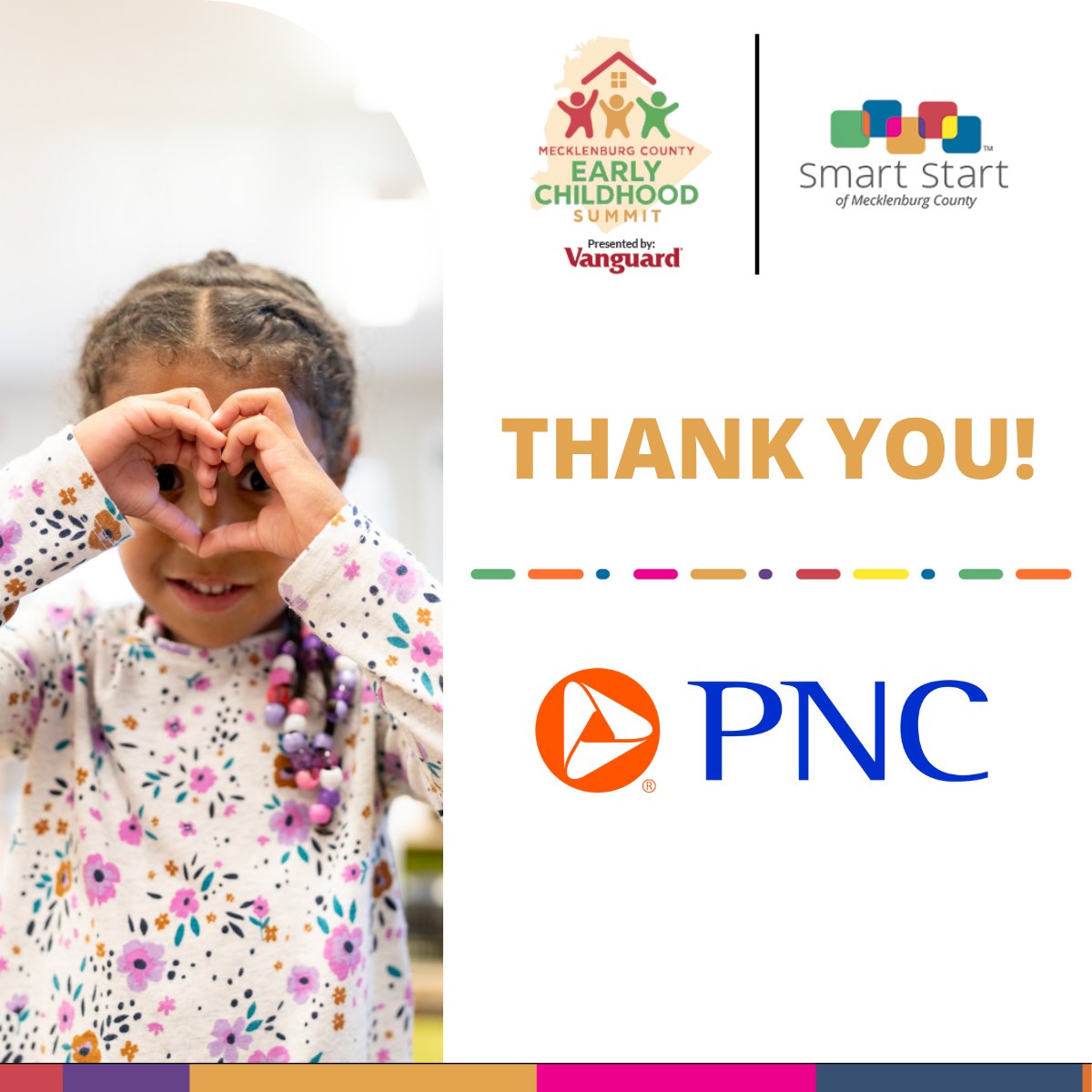 SmartStartMeck's tweet image. On the eve of our inaugural Mecklenburg County Early Childhood Summit, we&apos;d like to thank our friends at PNC for their generous support, helping us unite the county and state&apos;s most influential voices to tackle the childcare crisis head-on.