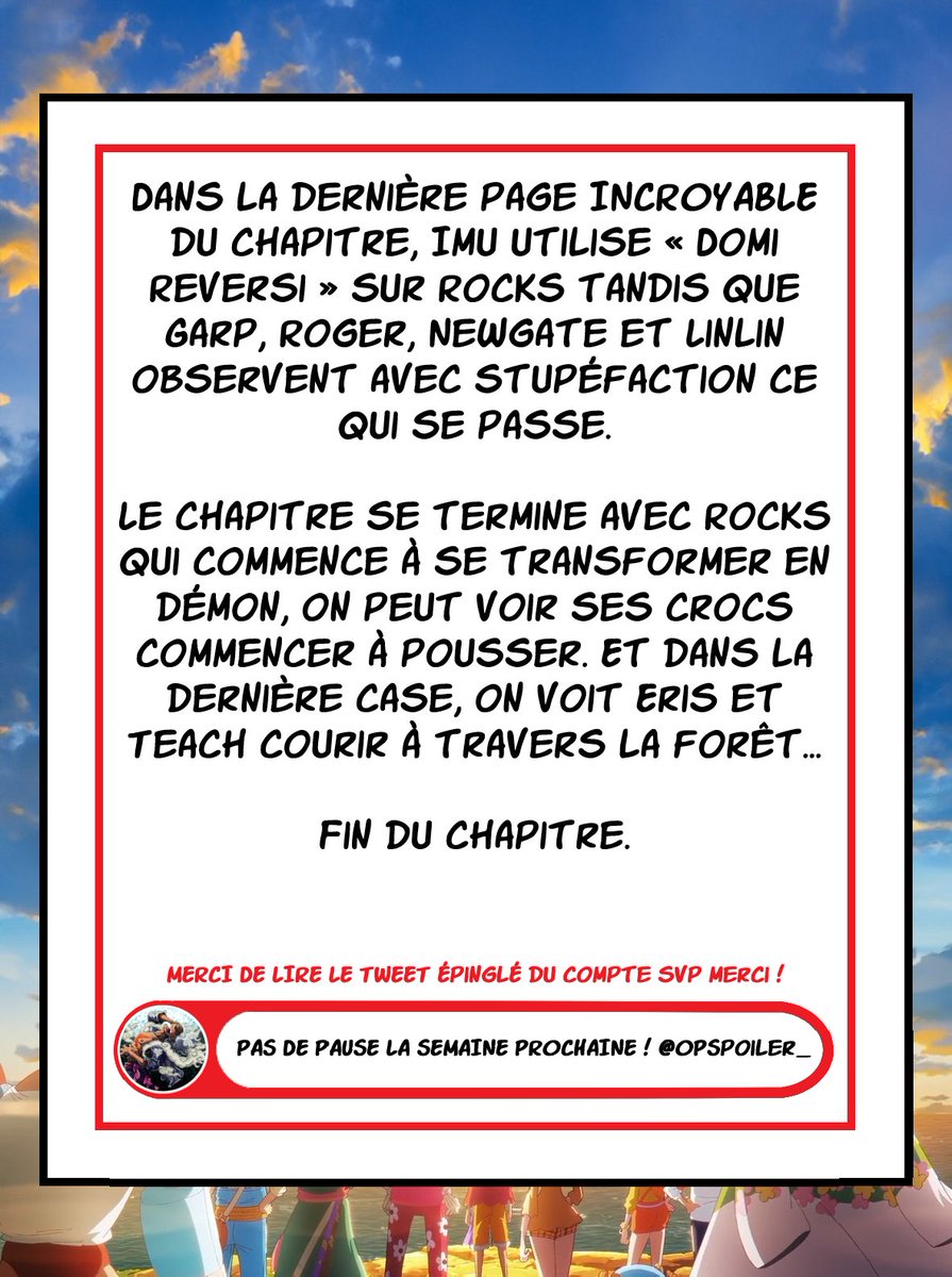 OPspoiler_'s tweet photo. #ONEPIECE1163 

🚨 SPOILS COMPLETS 🚨 https://t.co/NDt7cVr4z0