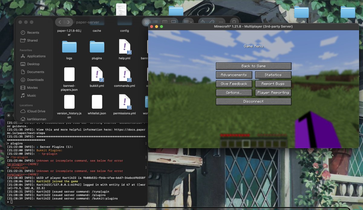 notKartikk's tweet image. learning minecraft plugin development

(i don&apos;t know java)