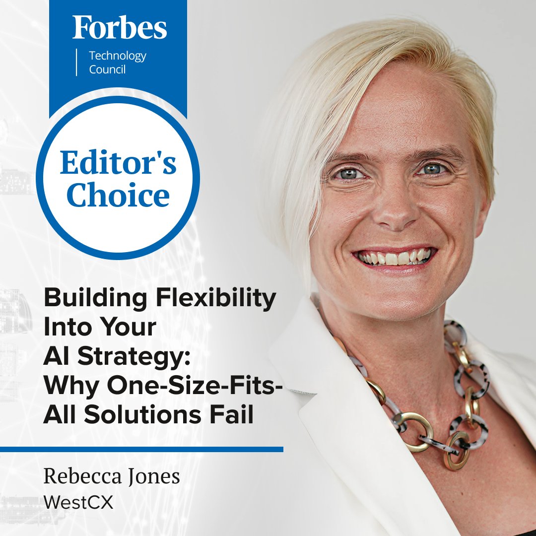 ForbesTechCncl's tweet image. 🌟 Editor's Choice 🌟
Rebecca Jones explains why choosing AI that adapts to your team, systems, and growth stage is the key to real-world results.
 hubs.li/Q03PCGWJ0
#AIImplementation #BusinessStrategy #FlexibleTechnology