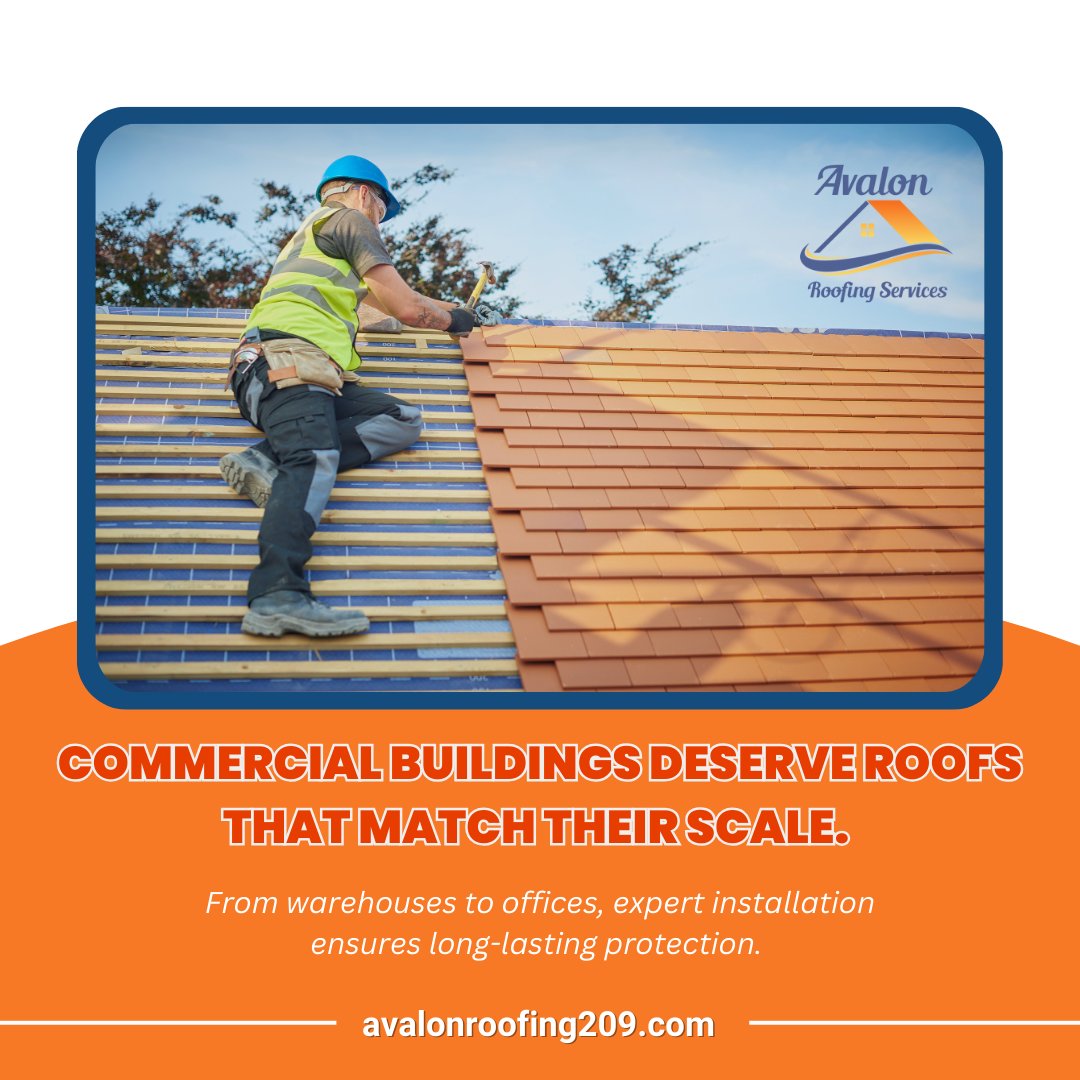 avalonroofing_'s tweet photo. Commercial buildings deserve roofs that match their scale. 

From warehouses to offices, expert installation ensures long-lasting protection. 

Learn more 

     👉 https://t.co/5E7K7c7CPg

#CommercialRoofing #RoofInstallation #BusinessPropertyCare https://t.co/yyLK0ykZNh