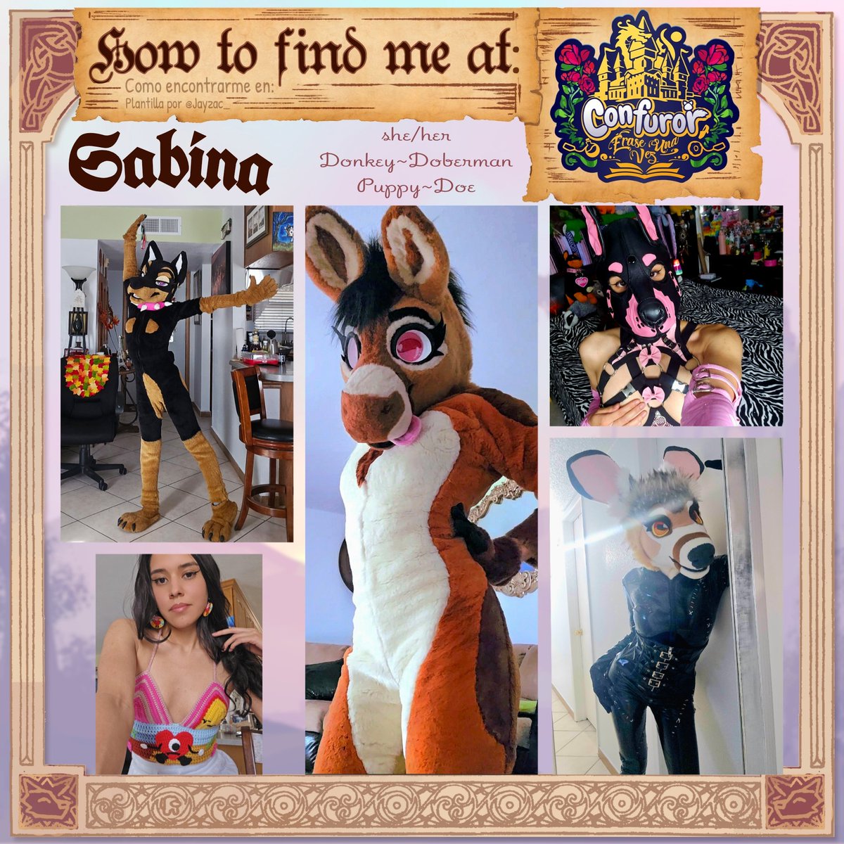 TequilaBurrita's tweet image. CONFUROR ME ESTÁ RESPIRANDO AQUÍ EN LA NUCA, MARCE!

Tenganme paciencia si no los reconozco, muéstreme su badge quizá a su fursona si lo haga.
Sean respetuosos, invitenme a comer , beber , fiestas etc. Si somos compas probablemente les regale stickers,  en fin, ¡nos vemos pronto!