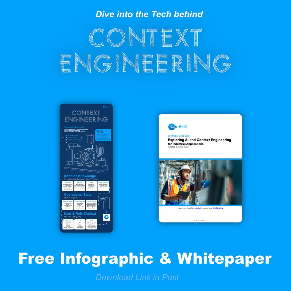 InSkill_ai's tweet image. 70% of downtime = human error
Generic AI copilots can’t solve that because they lack context

InSkill copilots use context engineering + #agenticarchitecture for safe, reliable #industrial ops

Download whitepaper here:
na2.hubs.ly/H01lw3Q0
#industrialAI #aiCopilots #IoT