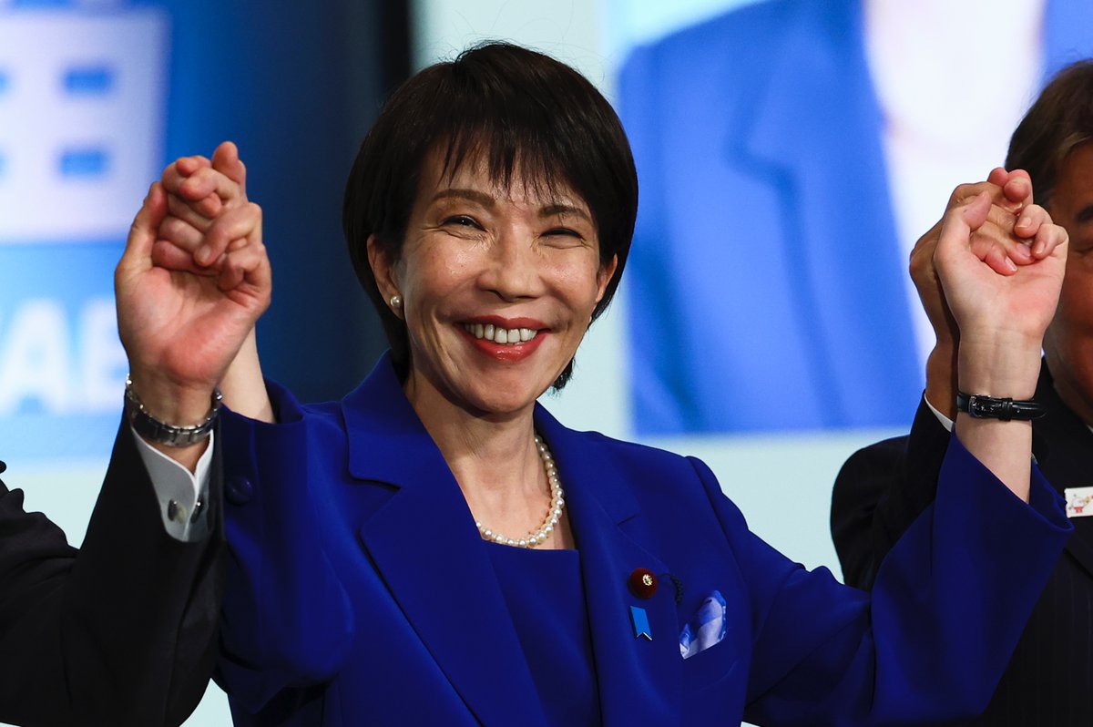 Loudwire's tweet image. Japan's new Prime Minister is a huge metalhead — AND she's a drummer 📷
Sanae Takaichi was elected the first female prime minister of Japan yesterday (Oct. 21), but her career didn't start in politics. A longtime lover of Black Sabbath, Deep Purple and Iron Maiden, Takaichi…