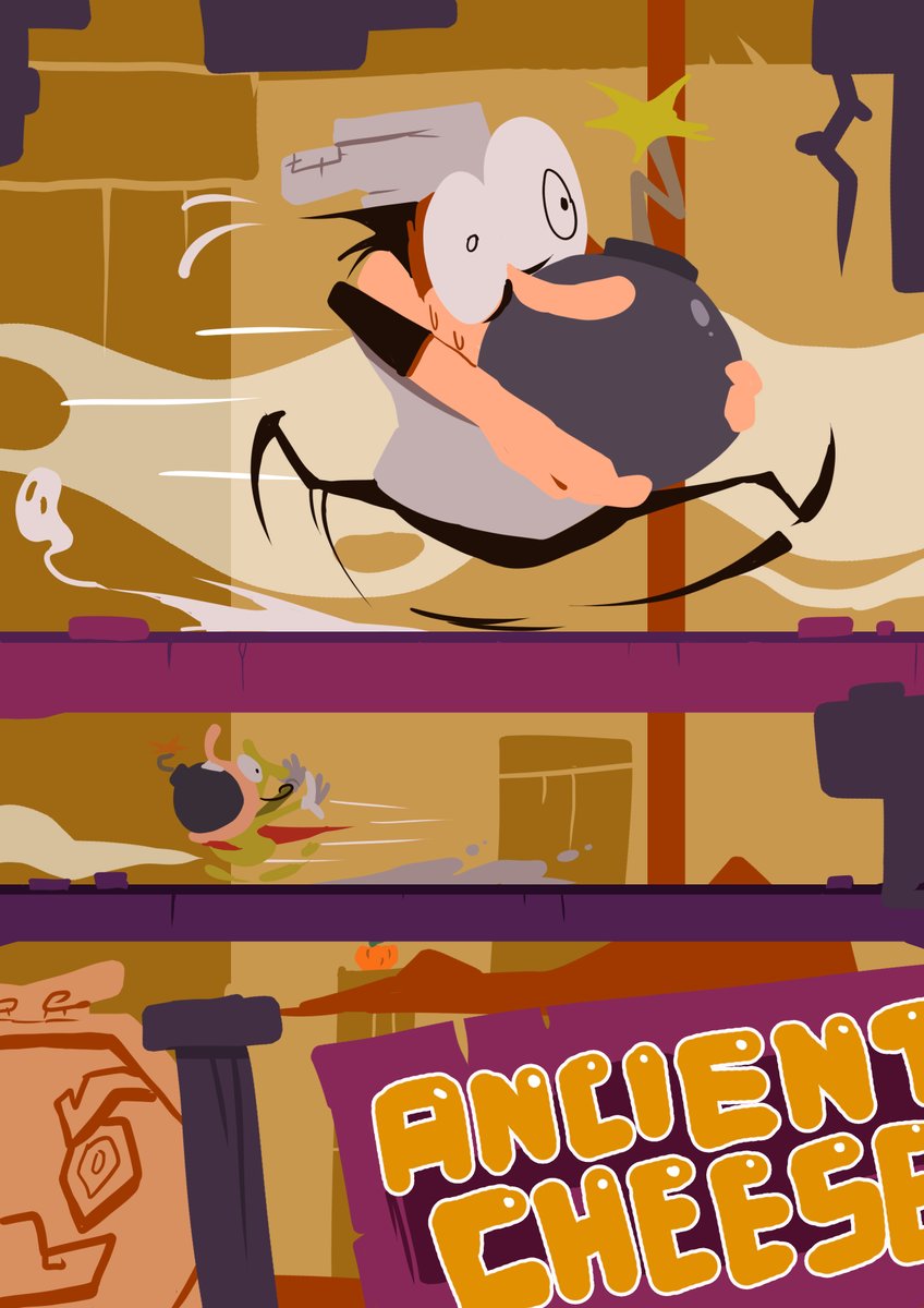 blw989723941531's tweet image. #pizzatower #pizzatowerart #pizzatowerfanart  
Day2 Ancient Cheese