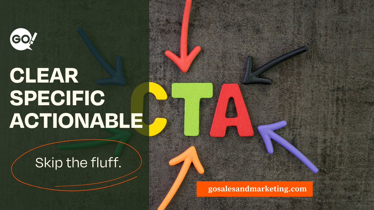 thegoagency's tweet image. The best CTA?
Clear. Specific. Actionable.

Skip the fluff.

#copywritingtips #calltoaction #digitalmarketing #conversionstrategy #contentclarity