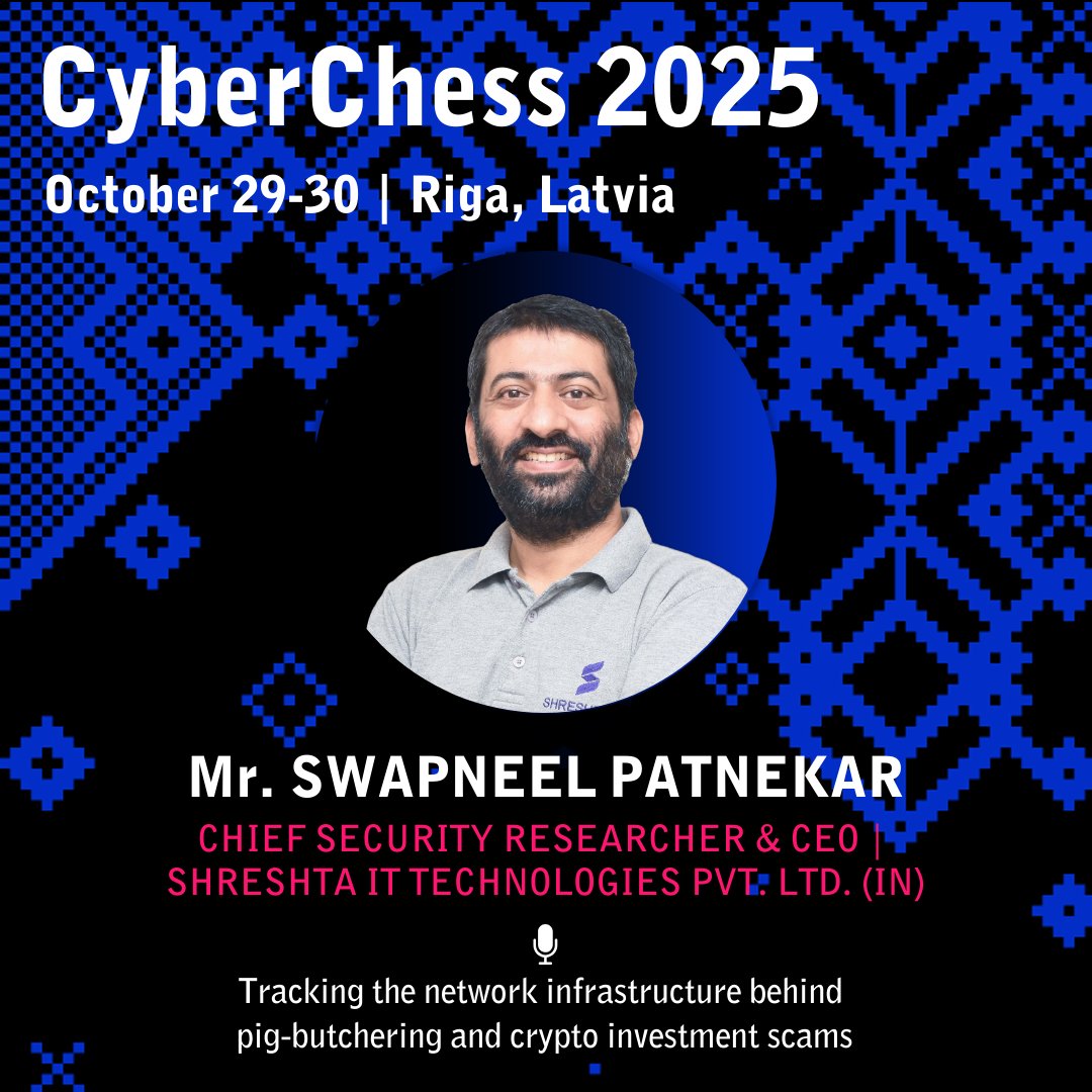 certlv's tweet image. Uz #CyberStory skatuves noslēdzošais konferences #CyberChess2025 29.oktobra tematiskais bloks “Finanšu krāpšana” būs vēltīts reāliem gadījumiem un taktikām, ar kurām organizācijas visā pasaulē saskaras finanšu drošības frontē.

📅 Programma: cyberchess.lv