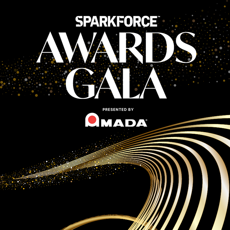 AMADA presents the SparkForce Foundation Awards Gala on Thurs, Oct 23, at 6 PM! This event will be dedicated to honoring manufacturing's most outstanding contributors! All proceeds will benefit SparkForce's manufacturing camp grant &amp; scholarship programs. cutt.ly/4EIjKkw