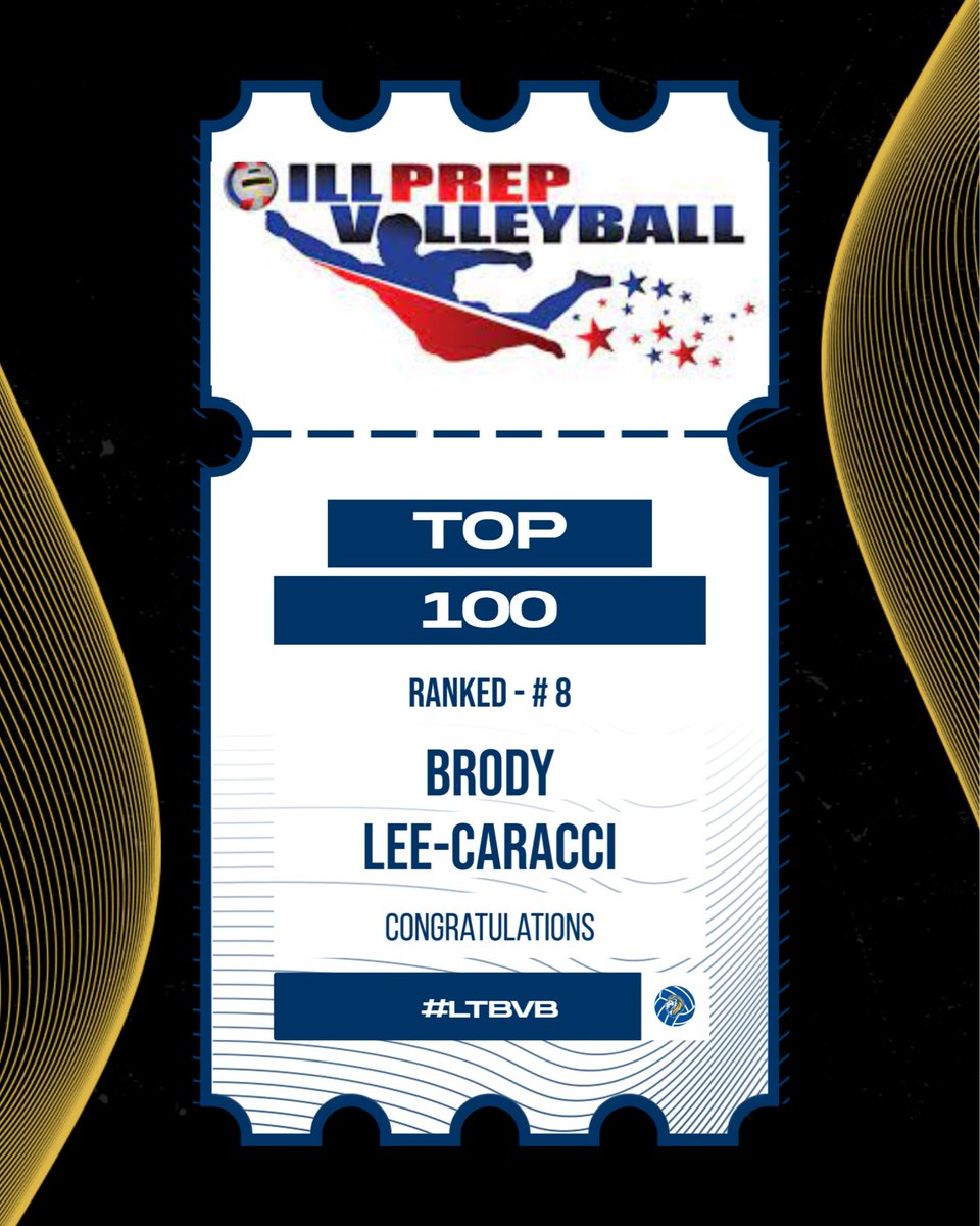 🔥Congrats to Brody Lee-Caracci for being ranked among the Top 10 players in IL!  Earned!! <a href="/illprepvb/">Illprepvb.com</a> <a href="/LTHS_Athletics/">LT Athletics</a>
