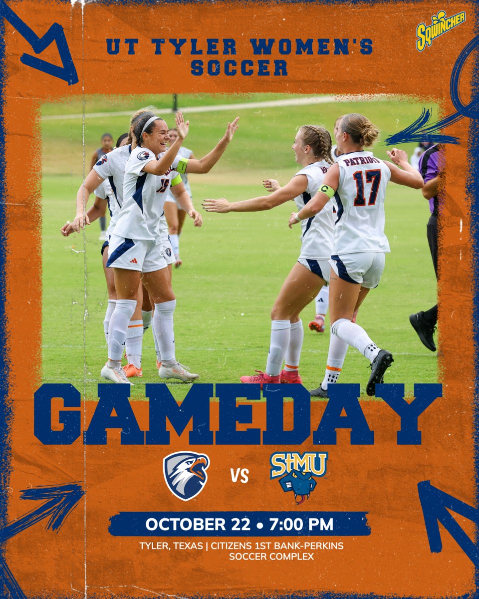 uttylerpatriots's tweet photo. WSOC | IT'S GAMEDAY!

The @soccerpatriots will host the Rattlers tonight in a Lone Star Conference matchup as they look to carry over their strong offensive performance from the last game!

STATS: https://t.co/3L2Y65pGyj
STREAM: https://t.co/rD7Kx7DJlX

#SwoopSwoop https://t.co/eKZjiwoMU5