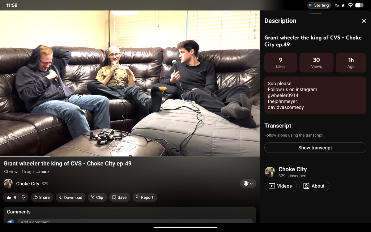 GreenShades9's tweet image. I hadn&apos;t noticed this before, but I like how #YouTube adds a pop of dynamic color to the Info page&apos;s button, it&apos;s kind of #Material3Expressive. 

#PixelTablet