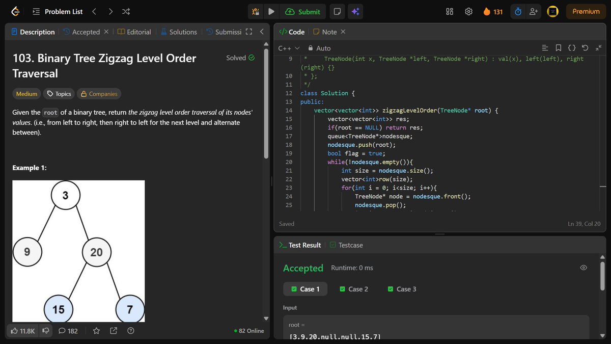 anubhavg1204's tweet image. Day completed ✅
- Did 4 questions on Binary Tree (maintaing in notions with important and intution of the problem)
- GFG Potd 
- LC Potd 
- JS Project 

#DSA #build