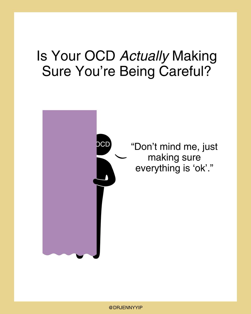 DrJennyYip's tweet image. OCD often hides behind “just being careful” or “double-checking.” The difference is distress: compulsions bring temporary relief yet strengthen fear long-term. True safety comes from tolerating uncertainty.
#OCDHelp #StressLessLife #OCDCompulsions #TemporaryReliefs #OCDMonth #OCD
