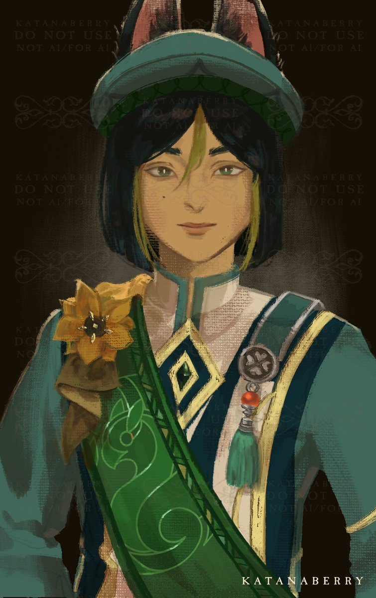 katanaberry's tweet image. Akademiya grad pics 🎓🌿🧪 #cyno #tighnari #cynonari