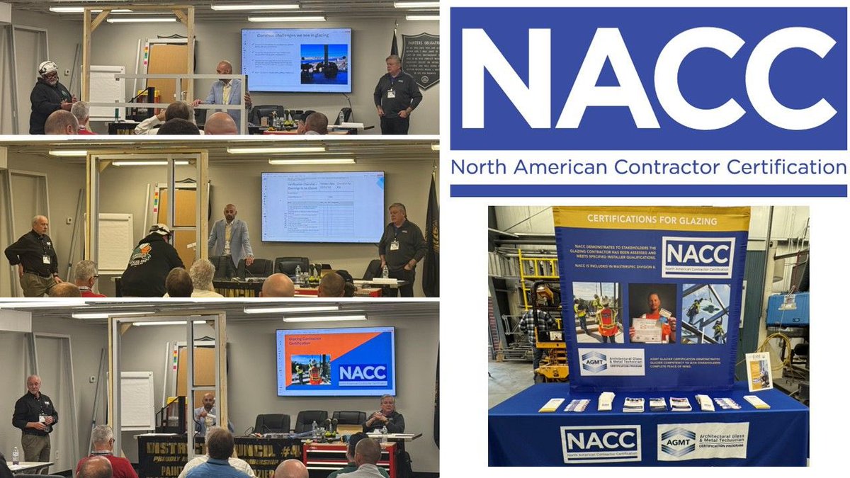 NACCProgram's tweet image. NACC Glazing Contractor Certification &amp;amp; AGMT Glazier Certification were proud to participate in the 7th Annual WCNY Glass &amp;amp; Glazing Forum this past Friday.
Great event!!!