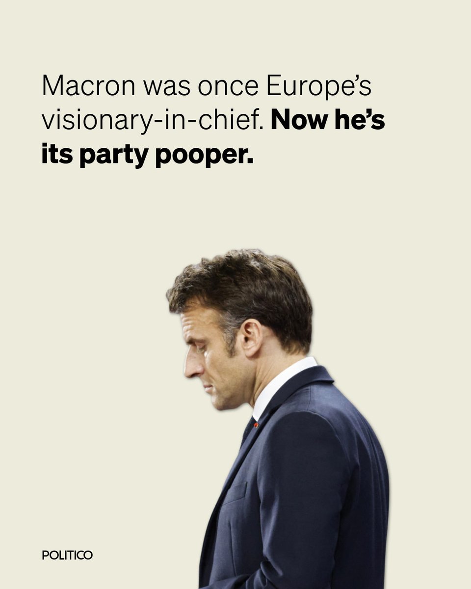 Our conversations with 10 diplomats and officials from across the European Union suggest French President Emmanuel Macron’s domestic troubles and focus on his legacy have made him an obstacle to  European progress rather than a motor of it.

🔗 politico.eu/article/emmanu…