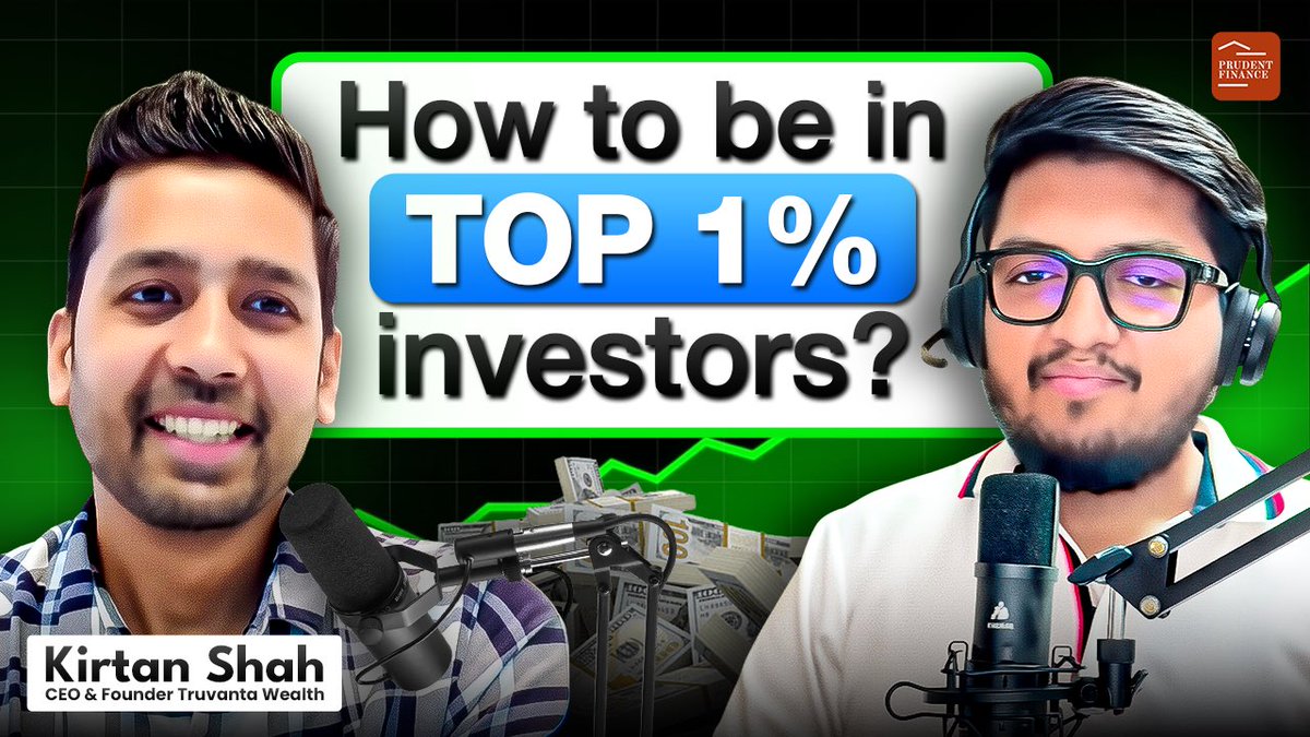 PrudentFPodcast's tweet image. 🎙️ EPISODE #5— NOW LIVE on The Prudent Finance Channel - tapthe.link/w3Vz-UfhJ

This time we have the one &amp;amp; only @KirtanShahCFP with us. Watch Now - To get the right strategy Kirtan tells to make both your career and investing journey a SUCCESS STORY! 

#StockMarket