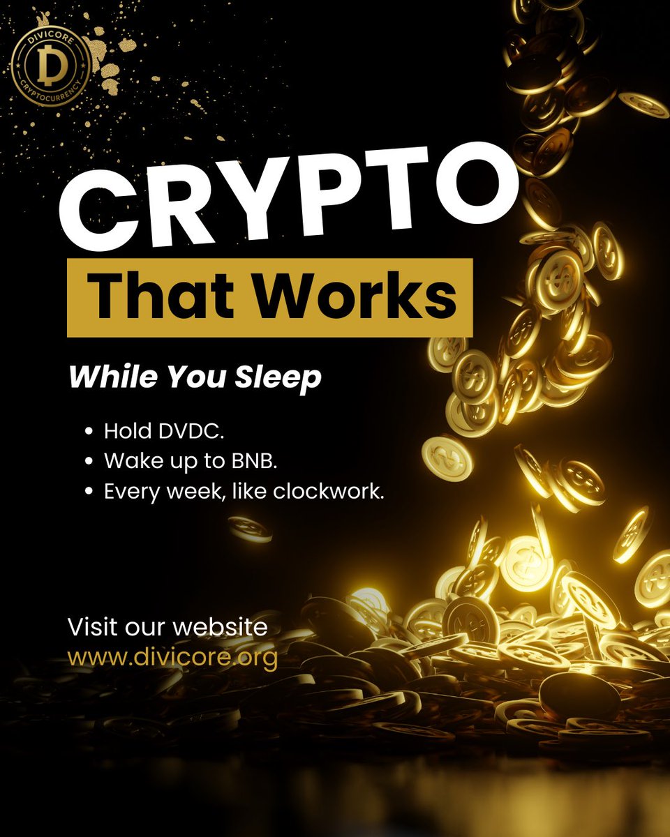 Divicore (DVDC) (@divicoretoken) on Twitter photo Crypto markets never sleep, but you can.
DVDC keeps earning while the rest keep chasing.
Just quiet, compounding BNB every week.
Some trade daily chasing returns, while others build wealth in their sleep.
DVDC, passive income on auto pilot.
Learn more by visiting our website: Crypto markets never sleep, but you can.
DVDC keeps earning while the rest keep chasing.
Just quiet, compounding BNB every week.
Some trade daily chasing returns, while others build wealth in their sleep.
DVDC, passive income on auto pilot.
Learn more by visiting our website: