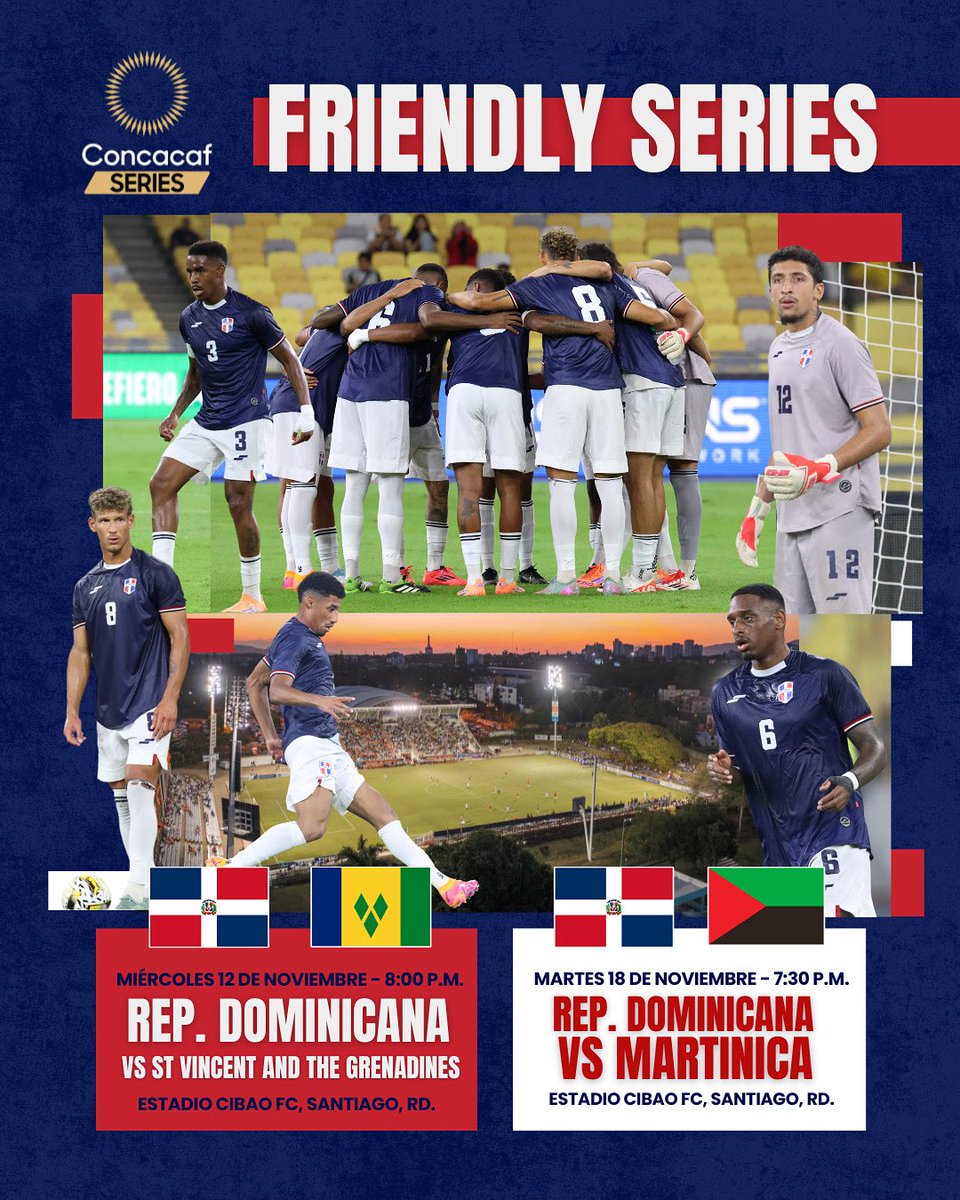 sedofutbol's tweet image. ¡PRÓXIMOS PARTIDOS! 🙌🏻🇩🇴⚽️ 

¡NOS VEMOS EN SANTIAGO! 🏟️