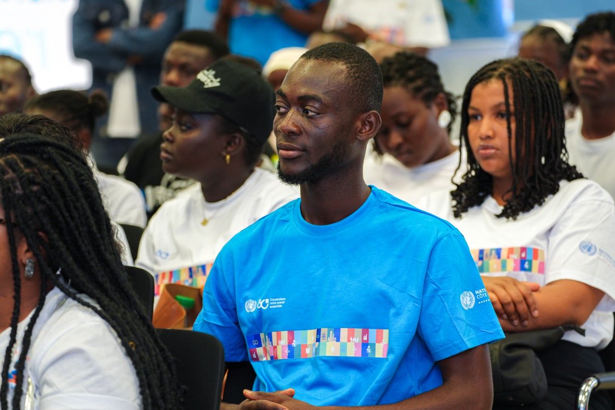 ONU_CIV's tweet image. Ensemble, ➕ impactants 🌍
Une centaine de jeunes leaders ont lancé aujourd’hui le Réseau national des Jeunes pour les #ODD  — un espace de réflexion &amp;amp; d’engagement pour amplifier la voix &amp;amp; les actions de la jeunesse en faveur du développement durable en #CIV.
#Youth4SDGs #UN80