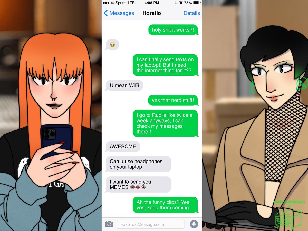 sinasdumpster's tweet photo. #bweirdOCtober Day 22: COLLAB ๐ฒ
Third collab of the week with my dear friend @HIDDENCL0CK! Horatio and Jenna can finally text each other~
#OC #OC_tober #inktober #inktober2025 #textingmeme https://t.co/CwHj1eYTcd