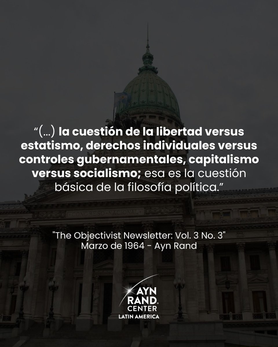 “VERIFIQUE SUS PREMISAS: CÓMO JUZGAR A UN CANDIDATO POLÍTICO”
📷 Por: Ayn Rand
📷 Pasajes extraídos de “The Objectivist Newsletter: Vol. 3 No. 3,” -  Marzo de 1964
<a href="/JMilei/">Javier Milei</a>