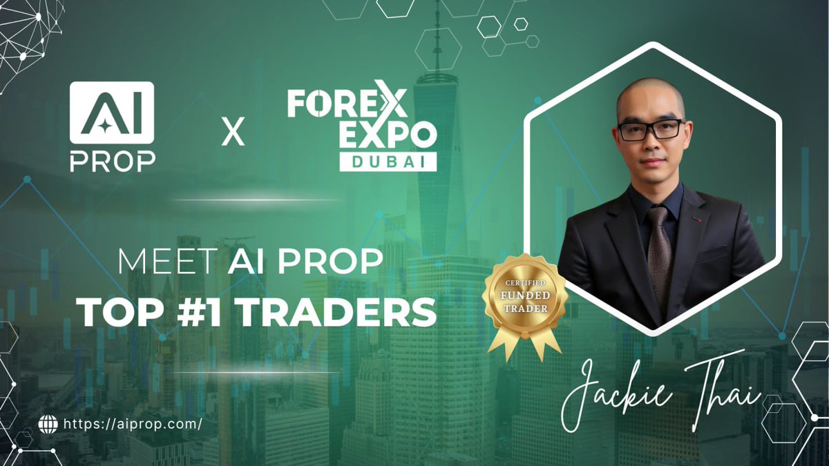 CoinStratGlobal's tweet image. 🏆 A Champion Is Crowned!
AI Prop officially awards Mr. Jackie Thai as Top Trader at Forex Expo Dubai 2025
🔥Talent + AI Power = Unstoppable.
💡 Ready to be next? Funding up to $5M is waiting.
🚀 Join the next wave now: aiprop.com/a-champion-is-…