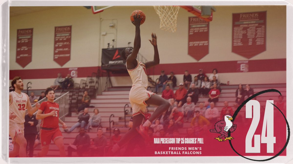 Men’s Basketball Falcons ranked No. 24 in NAIA Preseason Top 25 Coaches’ poll
tinyurl.com/48m2d2sp