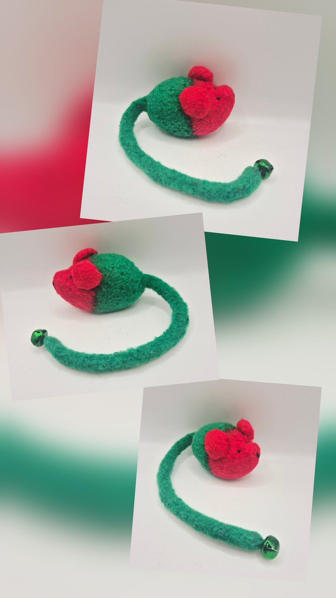 Cwismouse felted mouse , slightly smaller than my usual mousies 
clasicats.etsy.com/listing/439141…
#CatsOfTwitter 
#CatsonTwitter 
#CatsOnX 
#WhiskersWednesday 
#cats
#catnip
#etsyshopuk
#Christmas2025